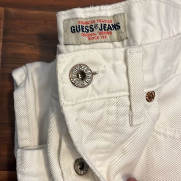 Vintage Guess Jeans White Button Fly Closure Denim Jeans Casual - Picture 9 of 11